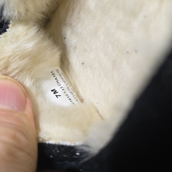 Sperry Faux Fur Lined Moccasin Loafer Black Glitter Womens Size 7 - Picture 11 of 12